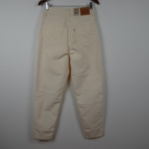 Levi's Corduroy Pants Mom Jeans Women's Size 29x29 Ivory Cords 1980's - Picture 5 of 11